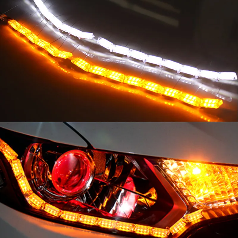 LED Headlight Flasher DRL Amber Turn Signal Lights For Peugeot 307 308