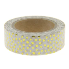 White Dots Foil Washi Tape Scrapbooking Tools Cute Decorative Cinta Adhesiva Decorativa Japanese Stationery Washi Tapes Mask