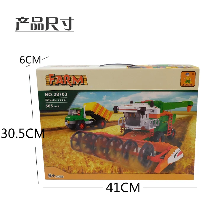 28703 565pcs Farm Harvester Constructor Model Kit Blocks Compatible LEGO Bricks Toys for Boys Girls Children Modeling