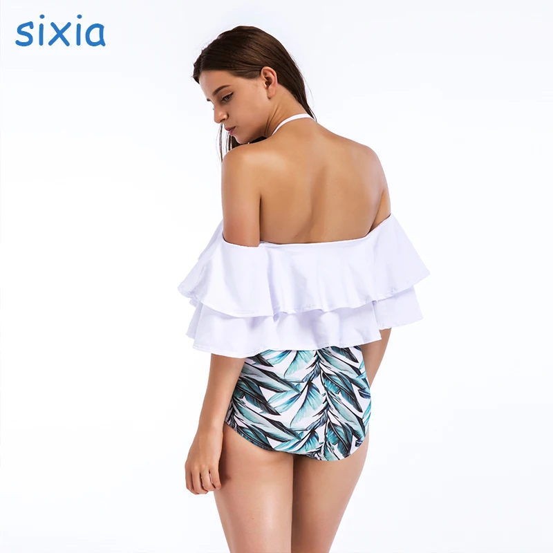 Push Up Bikinis Set Swimwear Women High Waist Bikini Mujer Sexy Swimwear Bandeau female Swimsuit 2018 white bathing suit women
