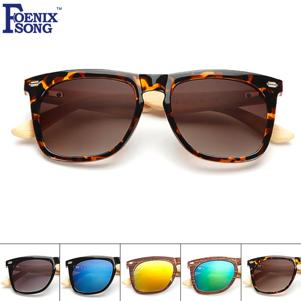 

FOENIXSONG Fashion Sunglasses for Men Man Driving Mirror Rivet Points Black Frame Eyewear Women Sun Glasses Female Oculos KP1516