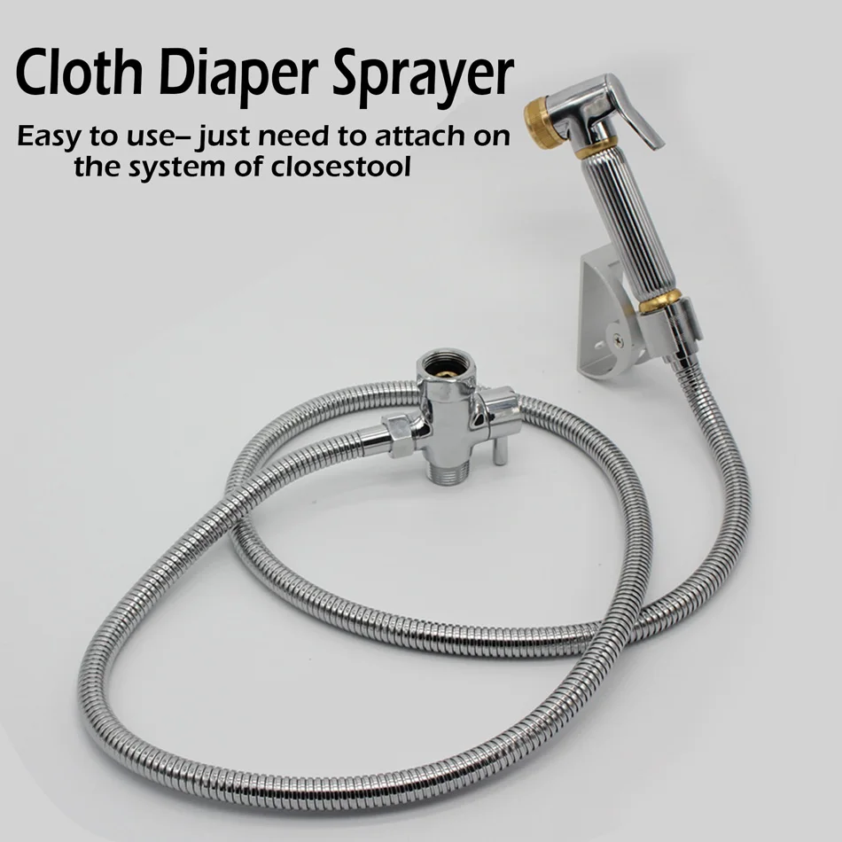 Baby Cloth Diaper Sprayer system with copper inside,attached in the