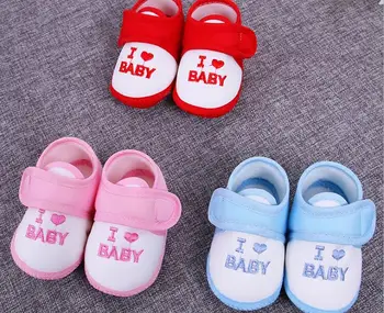 

0-12 Month Baby Boy Girls Crib Shoes Infant Crib Cotton Fall and Winter Baby Shoes Soft Sole Free Shipping s-27