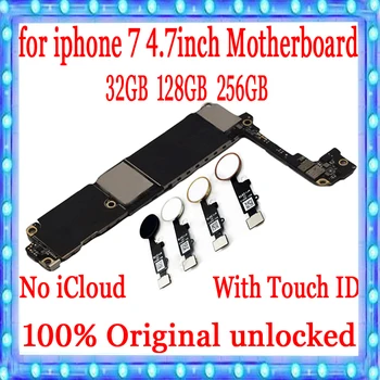 

Original Unlocked For iPhone 7 4.7inch Motherboard With Touch ID/Without Touch ID,with Free iCloud For iPhone 7 MainBoard+Chips