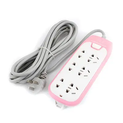 

AU Plug US EU AU Socket AC 250V 10A Power Strip 3 Ways Splitter 3 meters 2500W