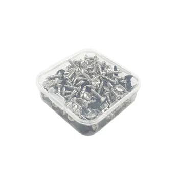 

200 pieces Guitar Screws with Storage Box for Electric Pickguard Back Plate Mount DIY Luthier Tool 12 * 3 mm