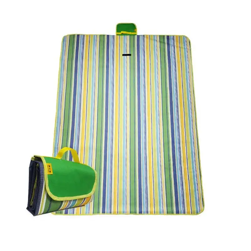 

Outdoor Beach Picnic Folding Camping Mat Waterproof Sleeping Camping Pad Mat Moistureproof Flower Plaid Blanket 150 x 150 cm