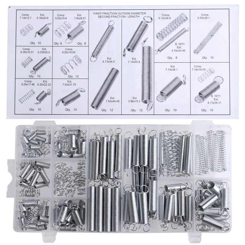 

200PCS Metal pratique Tension / Compression Ressorts Assortiment Dans 20 Tailles