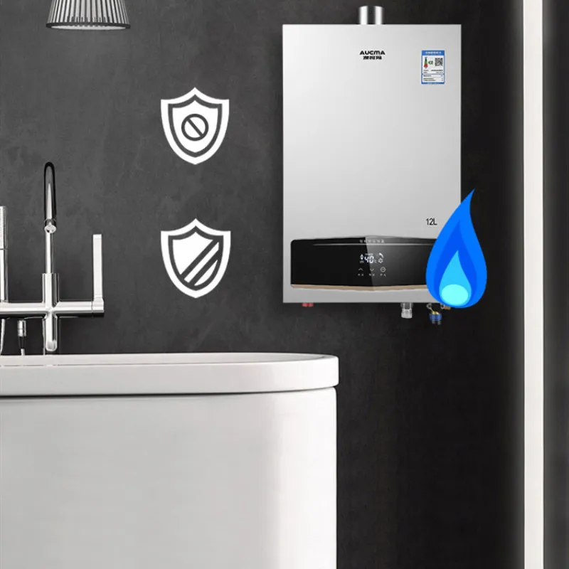 12L Large Tankless Gas Water Heater Strong Emission Home Bathroom Kitchen Constant Natural Wall Mounted Heating Machine |