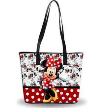 Disney Микки Маус пеленки сумка на плечо мультфильм леди сумка Большой Вместимости Сумка Женская водонепроницаемая сумка модная ручная дорожная пляжная сумка