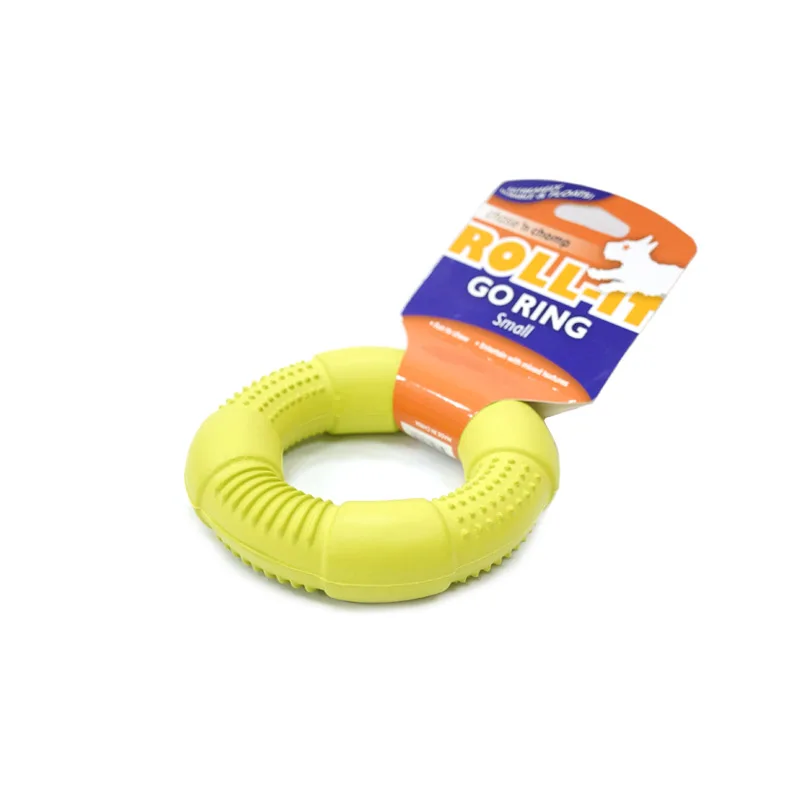 CAITEC игрушки для собак Кольцо из пенопласта игрушка мягкий светильник кольцо для укуса прочная устойчивая к укусам интерактивная игрушка 3 размера на выбор - Цвет: S yellow green 60065
