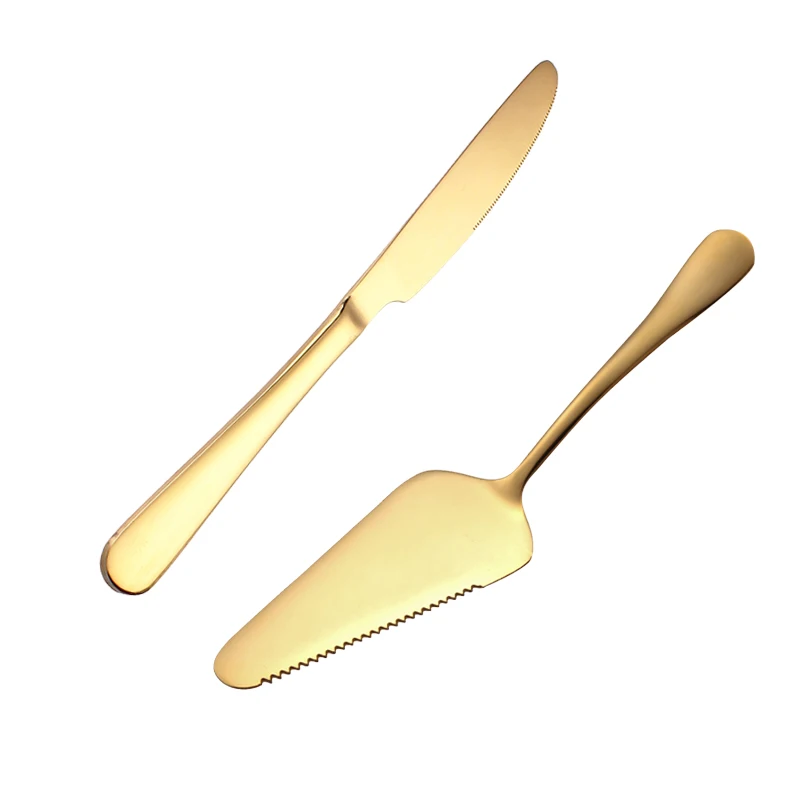 golden cake shovel knife set  (4)