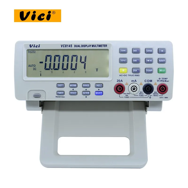 US $166.06 Digital Bench Top Multimeter Temperature Meter Tester PC Analog 80000 counts Analog Bar Graph w 23 segments DMM VICH VC8145