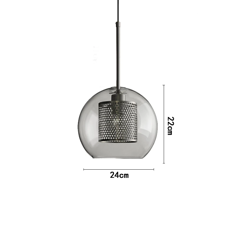Лофт ретро полый металлический блеск Led подвесные светильники прозрачное стекло Глобус подвесной светильник столовая Droplight Внутреннее освещение Lamparas - Цвет корпуса: Зеленый