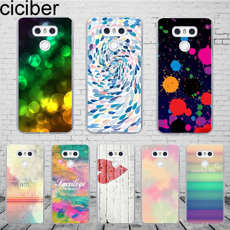 

ciciber Colorful Pattern For LG G6 G7 G5 G4 V30 V35 V40 V20 THINQ TPU For LG K10 K8 K7 K4 2017 2018 K9 K11 Plus Phone Case TPU