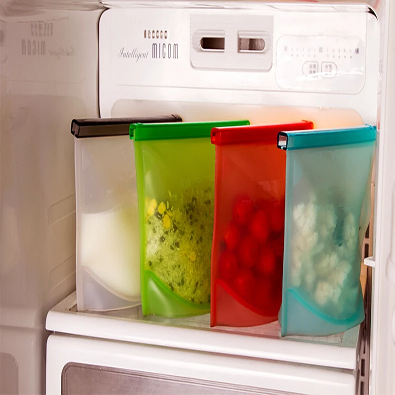 Reusable Silicone Fresh Bag Vacuum Sealed Bag For Snacks