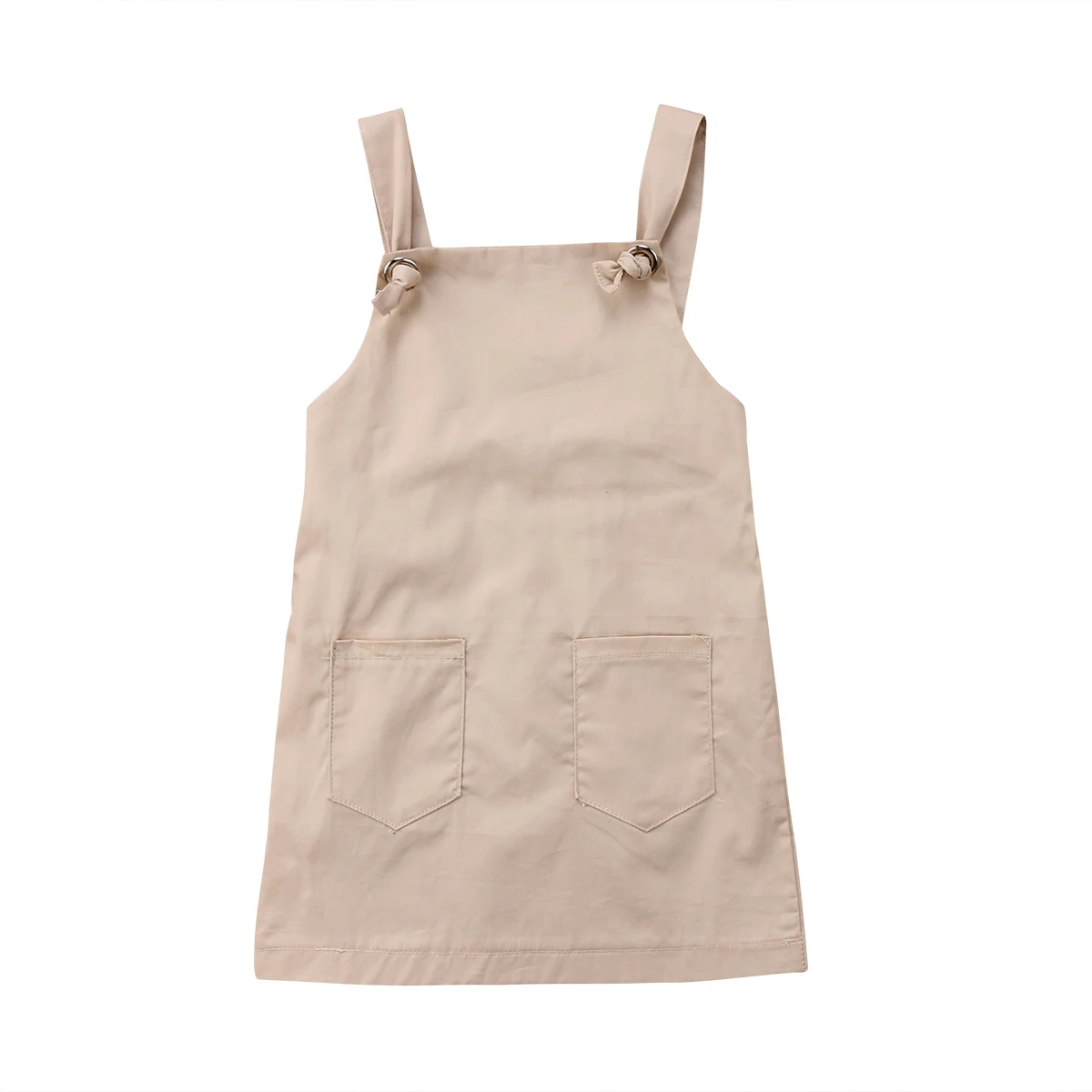 

2018New Arrival High-quailty Toddler Baby Kids Girls Suspender khaki Straps Skirt Casual Skater Dress Jumper