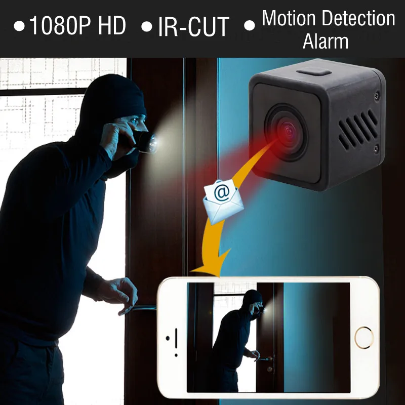

1080P HD Mini WIFI IR-CUT Camera Wireless Infrared Night Vision Small Cam wi-fi IP Micro Camcorder Remote Alarm Recorder DV DVR
