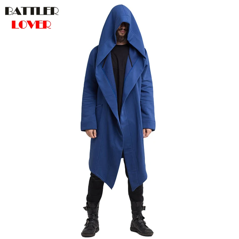 2018 Cardigan Hoodies Men Autumn Hooded Hoodies Mens Long Sweatshirts Hip Hops Halloween Party Males Casual Hombre Hoody Jacket