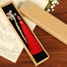 1 шт. Yu Песочная пыль в китайском стиле, металлическая Закладка с кисточками, Классические креативные канцелярские принадлежности, подарки ручной работы, подарок на день рождения, год