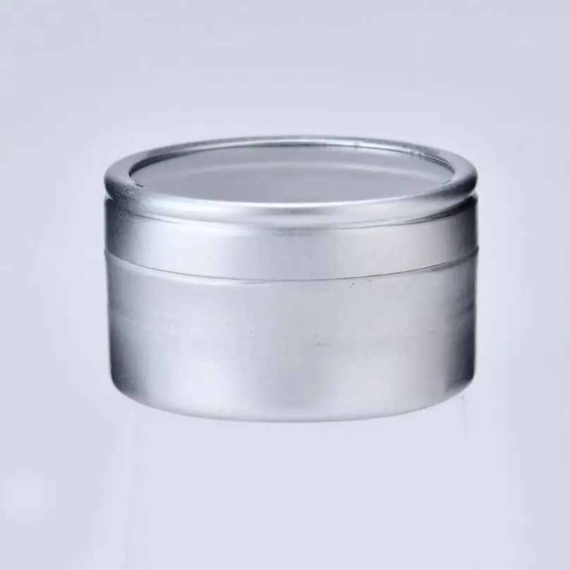 10 г Алюминий косметический крем Jar с окном Кепки, пустой металлические банки, 10 мл Алюминий box оптом