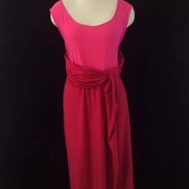 Sleeveless bodycon dress womens size 1X two tone pink polyester (1)