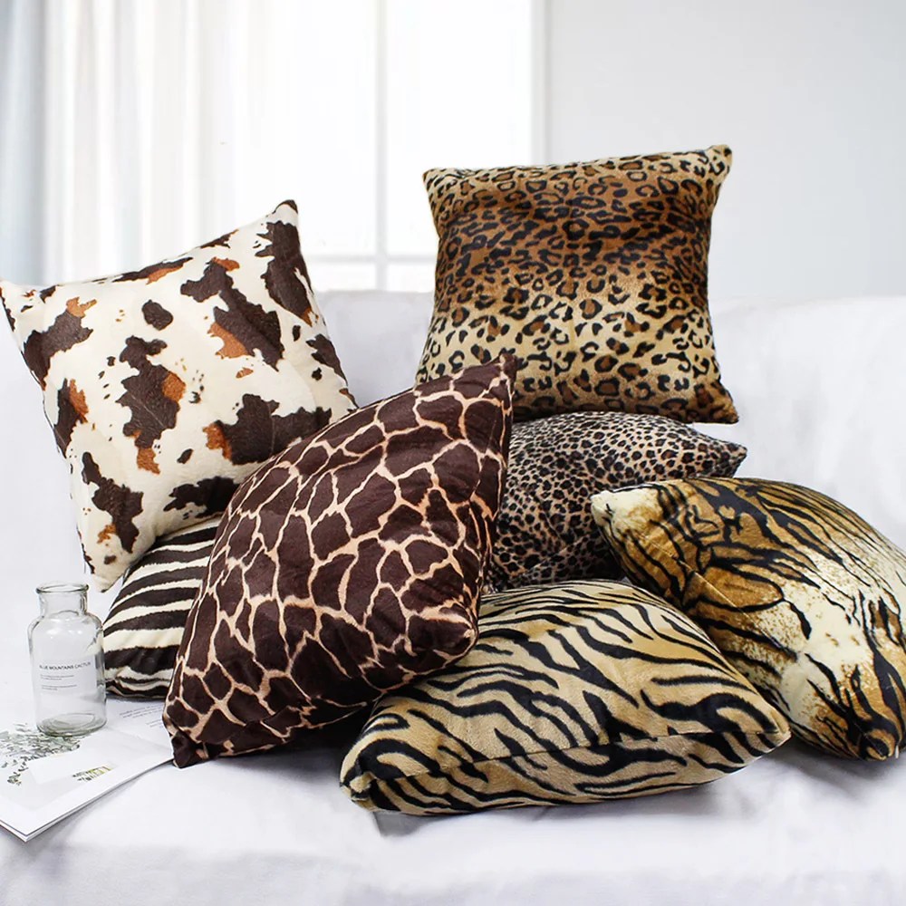 5x Leopard Zebra Pillowcase Throw Pillow Case Cushion Cover Bedding Decor 