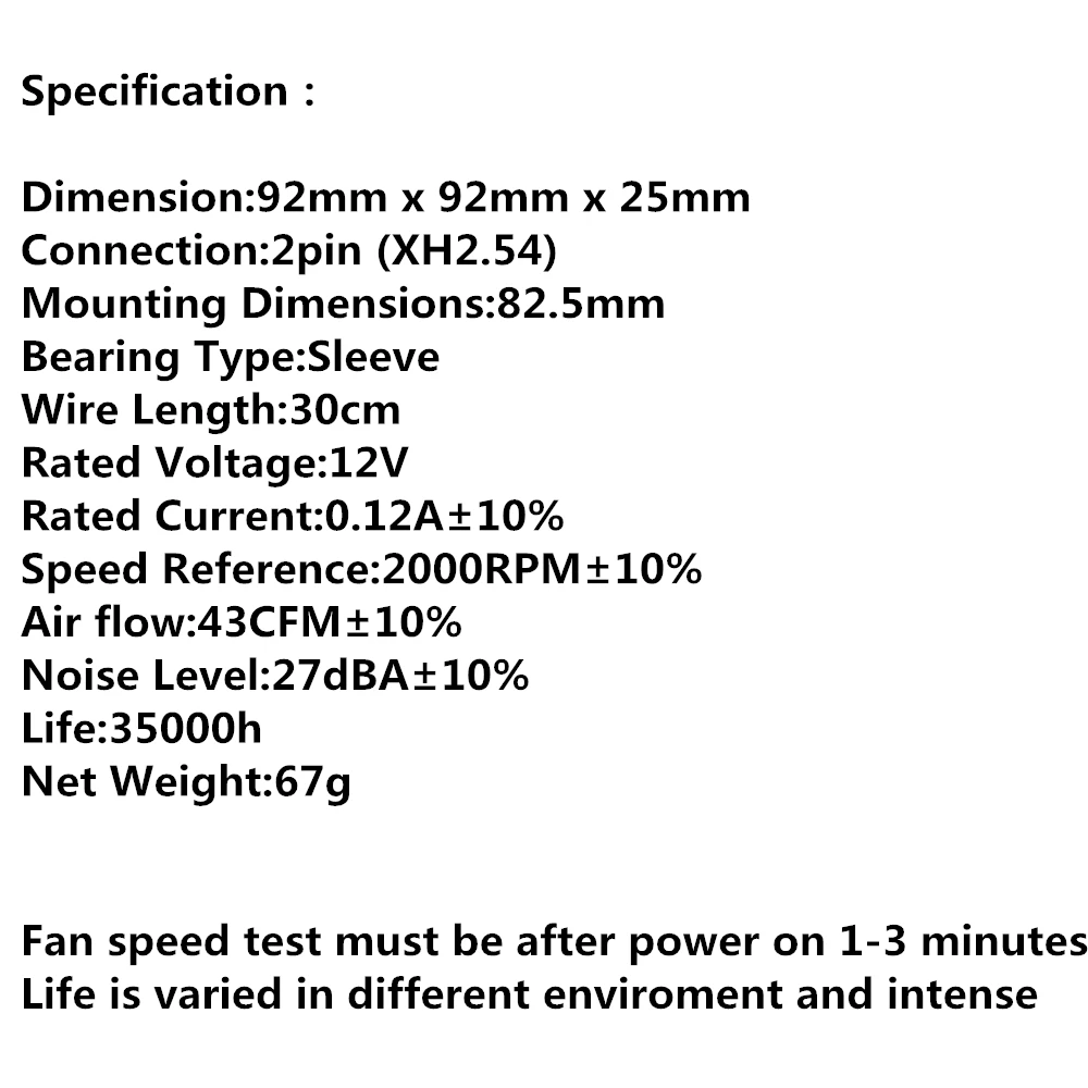 2pcs/lot 92x92x25mm 9225 fans cooling DC 12V Brushless 9cm Fan cooler radiator computer 's component heat dissipation