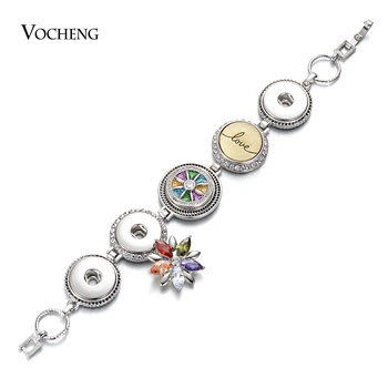 

2019 Newest Design Vocheng Ginger Snap Jewelry Bracelet fit 18mm Snap Charms Button Jewelry NN-708