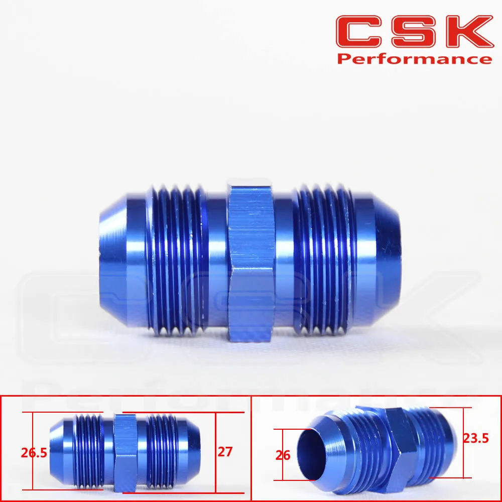 AN 12 Straight Male Flare Union Adapter Fittings Nitrousin Nuts