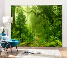 Outdoor Landscape Printing Blackout Curtains Living Room or hotel Drapes Cortians Sunshade Window Curtain 3D Curtains
