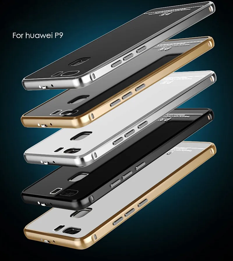 For huawei P9 case tempered glass cover metal bumper (15)