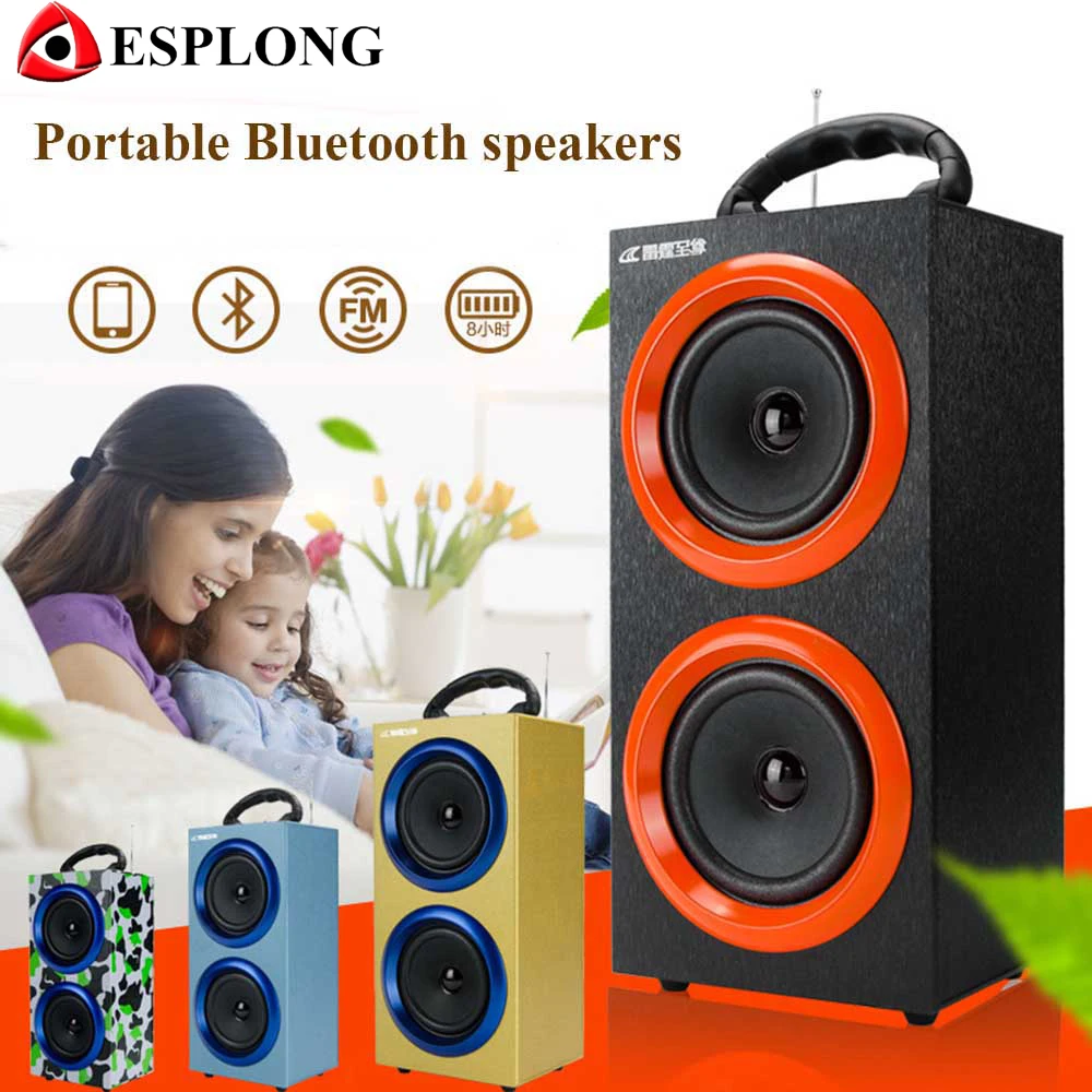 RMS 6W WIRELESS BLUETOOTH SPEAKER POWERFUL PORTABLE WIRELESS CAIXA DE SOM BLUETOOTH SUPPORT USB SD AUX FM RADIO FOR XIAOMI PHONE