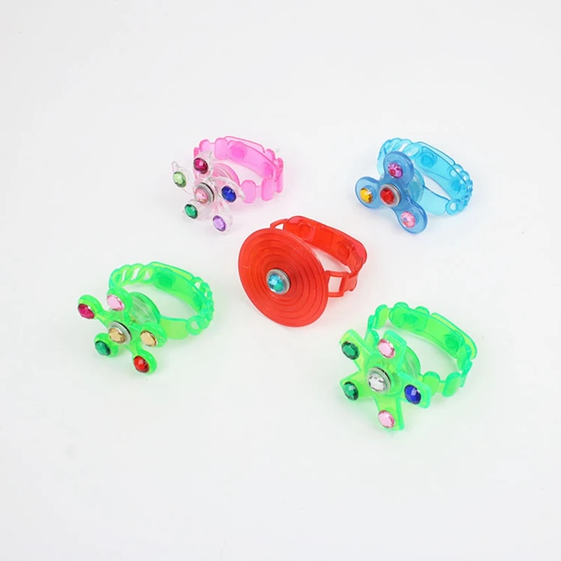 Children's Luminous Wrist Band Manual Rotating Soft Flash Gyro Bracelet LED Cartoon Lights Glow In The Dark Toys for Kids