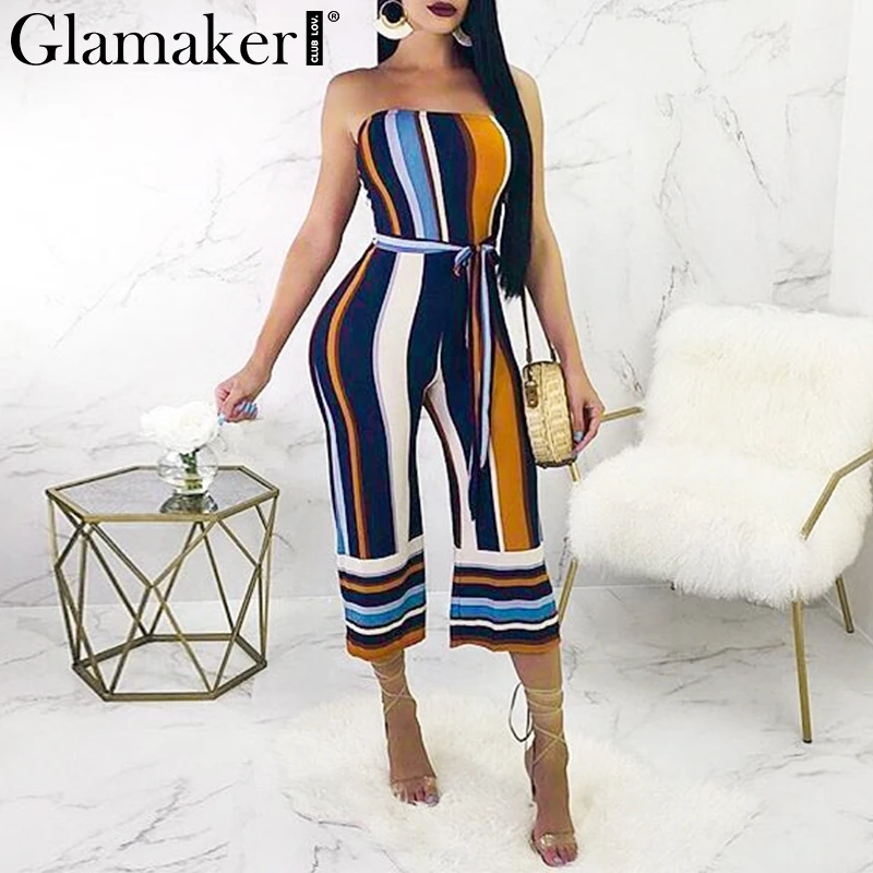 Fashion Sexy Romper Women Summer Backless V Neck Loose