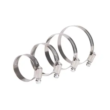 

80pcs Multi Size Stainless Steel Hose Clamp 6mm-44mm Hoop Clamp Hose Clamp Pipes Fixed Clip Metal Fastener Assortment Kit