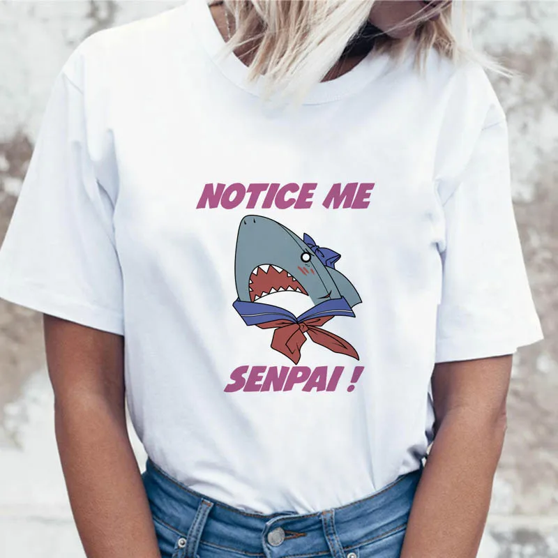 

senpai t shirt tshirt top female ulzzang tees clothing women graphic t-shirt for harajuku funny korean
