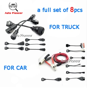 

8 car cables + 8 trucks cables Full Set Cables for Auto CDP Pro Tcs Scanner OBD2 Cable cdp New VCI vd ds150e cdp mvd