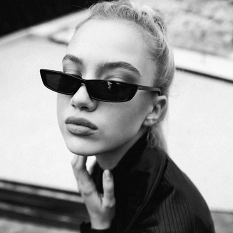 

2018 NEW Vintage Rectangle Sunglasses Women Brand Designer Small Frame Sun Glasses Retro Black Eyewear UV400