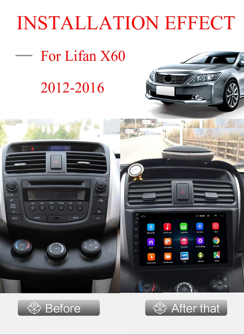 Android 8,1 автомобильный dvd-плеер для Lifan X60 2012- с автомобильным радио мультимедиа видео и навигация поддержка gps карта Bluetooth