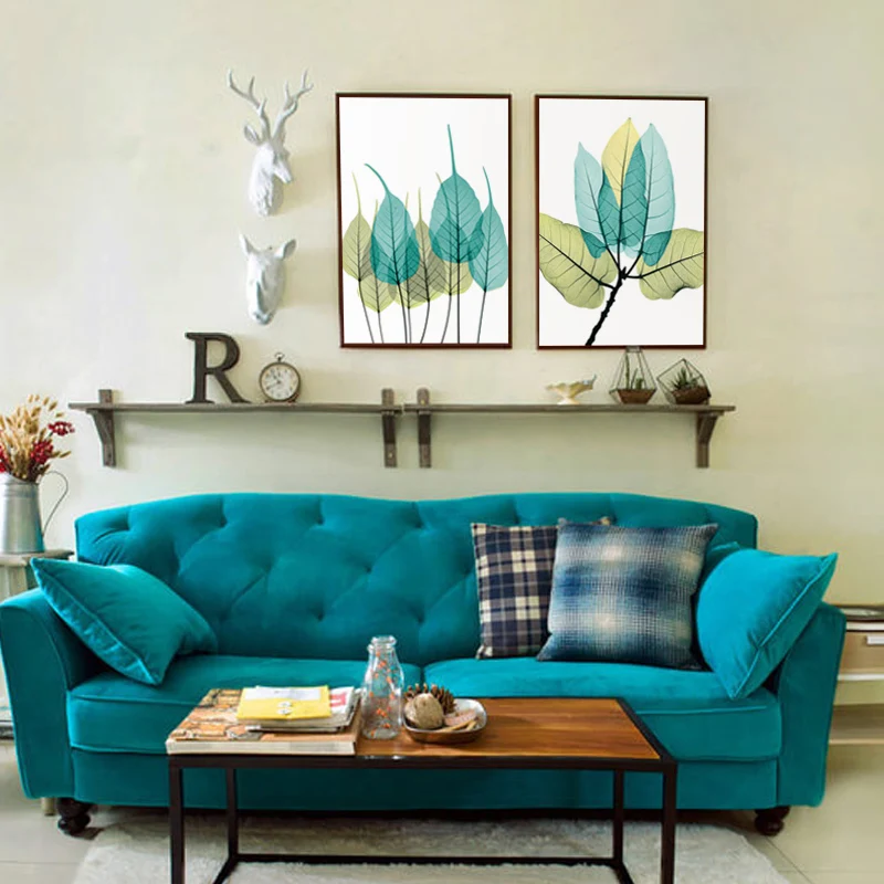ART-ZONE-Leaf-Watercolor-Painting-Plant-Leaves-Wall-Art-Print-Canvas-Poster-Picture-Living-Room-Home
