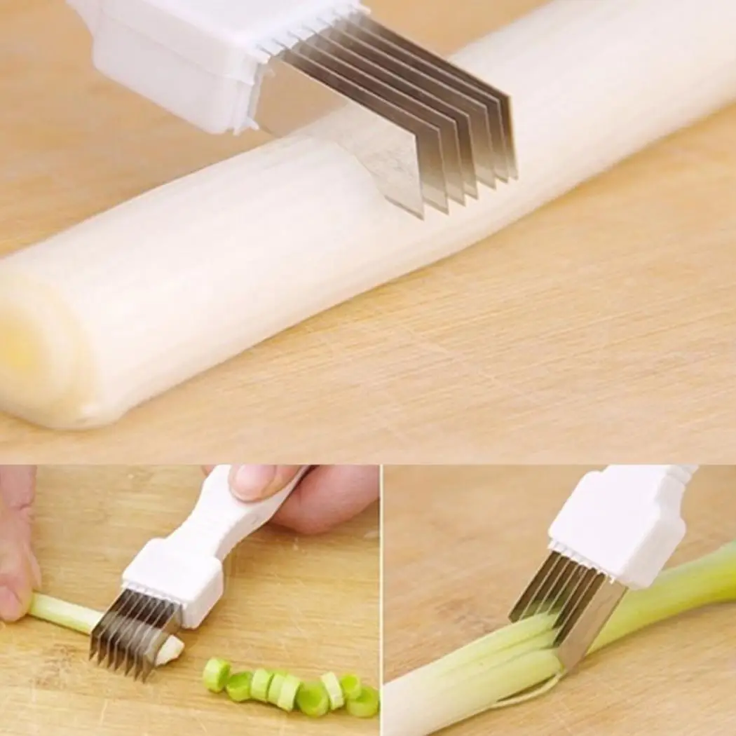 

Shallot Onion Slicer Knife Vegetable Fruit Shredder Slicer Cooking Tools Kitchen Gadget Cut Onions Garlic Tomato Device