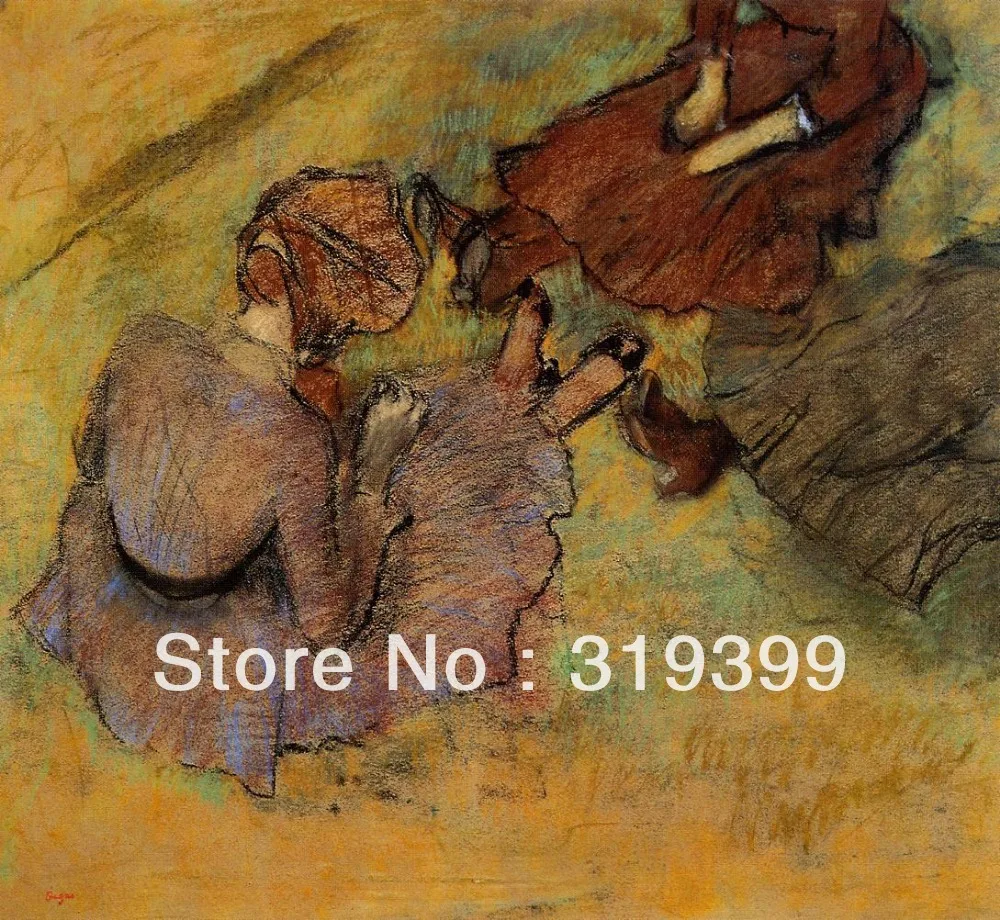

Oil Painting Reproduction on Linen Canvas,Woman Seated on the Grass by edgar degas ,Free DHL Shipping,100% handmade