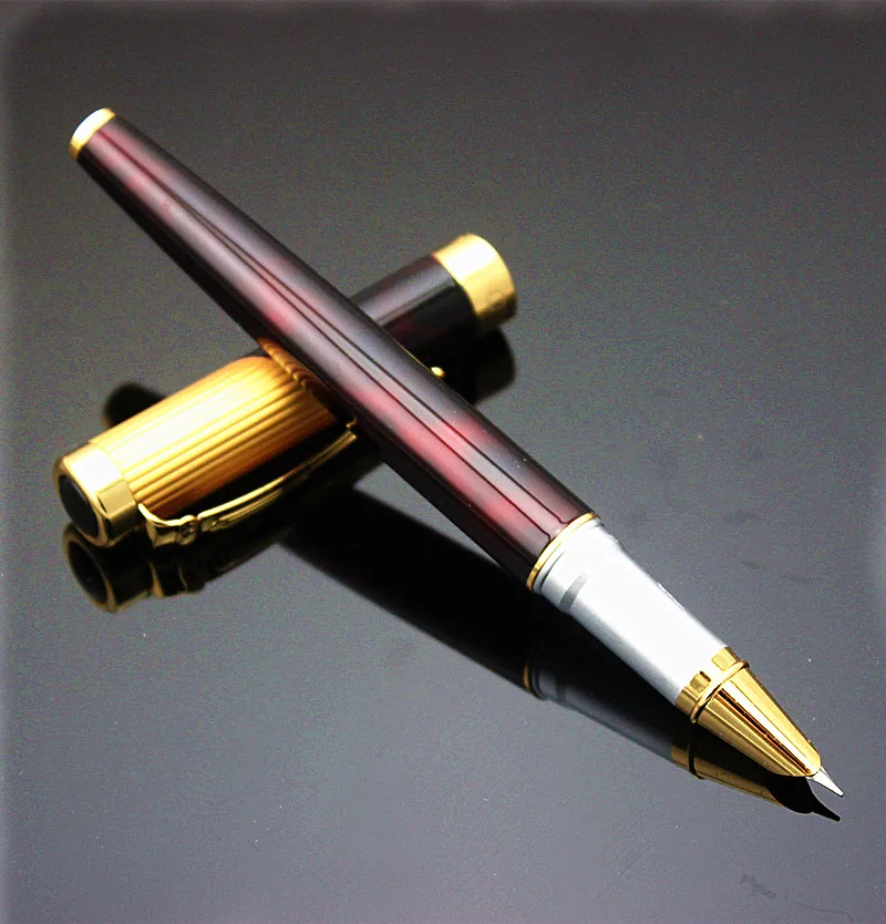 

Luxury Gift Pen Jinhao 9009 Black and Gold Clip Fountain Pen with 038 mm Nib High Quality Metal Inking Pens for Writing ink pen