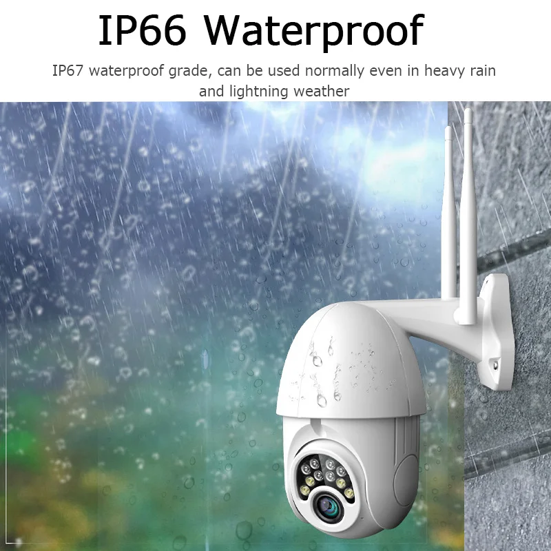 1080P PTZ камера безопасности Wi-Fi уличная скоростная купольная Беспроводная IP камера CCTV Pan Tilt 4X Zoom ИК Сетевая камера наблюдения 720P