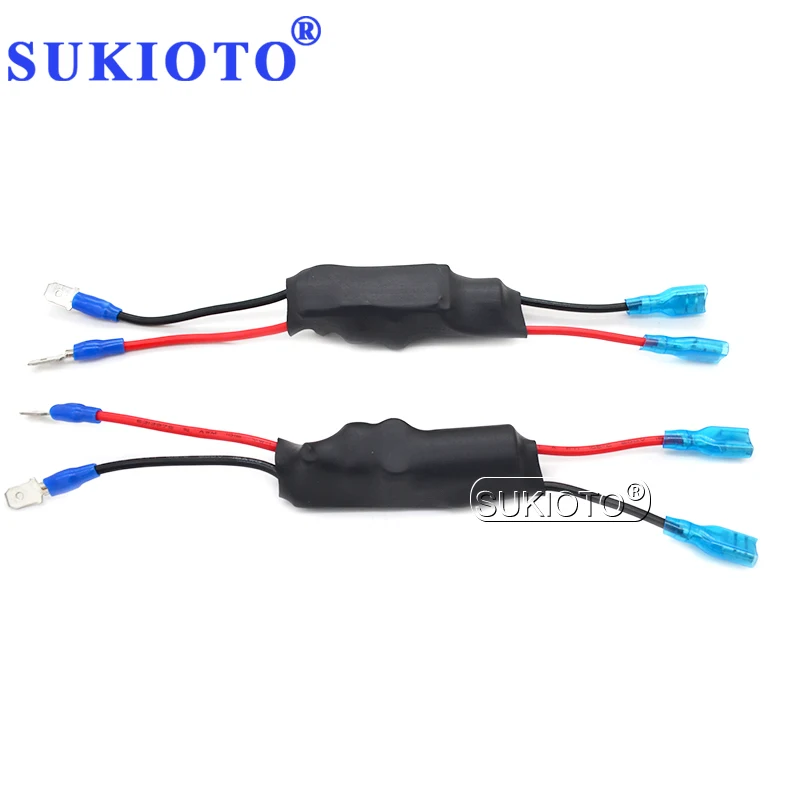 SUKIOTO 2PCS HID Warning Canceller Decoder Car Light Round Xenon Ballast Decoder For 35W 55W Xenon H1 H3 H7 H11 HB3 HB4 Bulb Kit (8)
