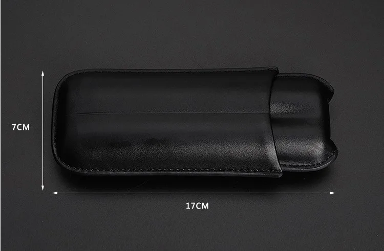 COHIBA гаджеты бренд высокого класса портативный черный кожаный портсигар для путешествий на открытом воздухе Humidor