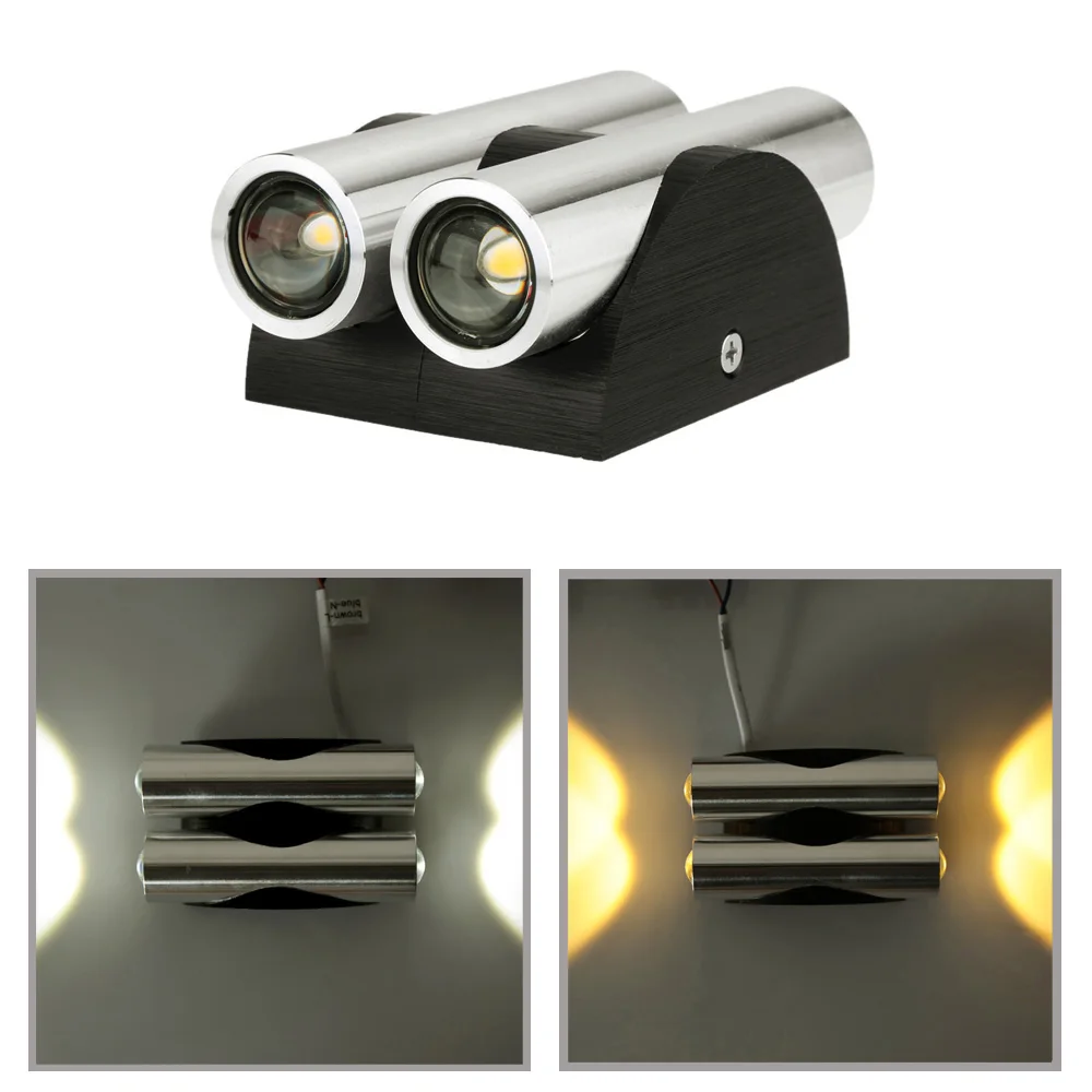 

4W 85-265V AC Epistar LEDs Modern Simple Style Wall mounted Double end Aluminum LED Wall Light Lamp energy-efficient