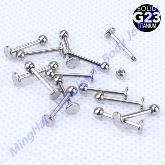 

G23 Titanium 16g Labret Lip Piercing Ear Cartilage Earring Tragus Bars Stud Body Piercing Jewelry
