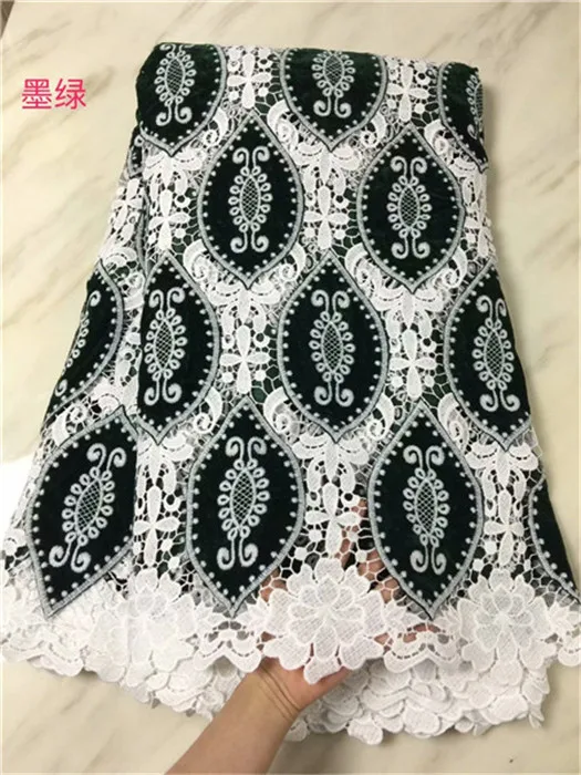 

New arrival guipure cloth African water soluble lace fabric with velvet fabric for lady dress EWP79(5yards/lot)